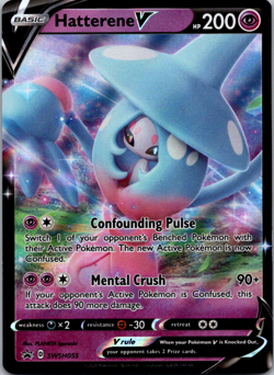 Pokemon TCG: Hatterene V SWSH055 Black Star Promo Card NM - Image 1