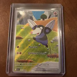Drilbur 124/086 SV: Black Bolt Illustration Rare Pokemon Card - Image 1
