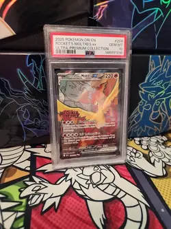Pokemon TCG Team Rockets Moltres EX 208/182 Sv10: Destined Rivals PSA 10 Stamped - Image 1