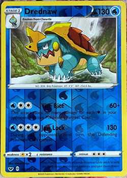 Drednaw Reverse Holo Rare - 061/202 - Sword & Shield Base Pokemon 2020 - Image 1