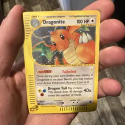 2002 Expedition Dragonite Holo Foil 9/165 E-Reader Series Pokemon WOTC Rare - Image 1