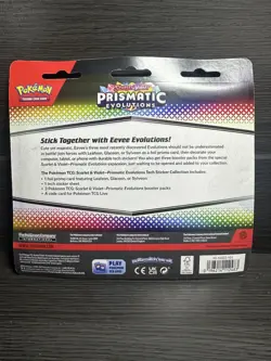 Pokemon TCG Prismatic Evolutions Tech Sticker Collection Leafeon Factory Sealed - Image 2