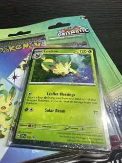 Pokemon TCG Prismatic Evolutions Tech Sticker Collection Leafeon Factory Sealed - Image 3
