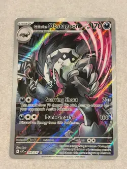 Pokemon TCG Galarian Obstagoon 245/ Holo Foil Full Art Rare NM pack to sleeve - Image 1