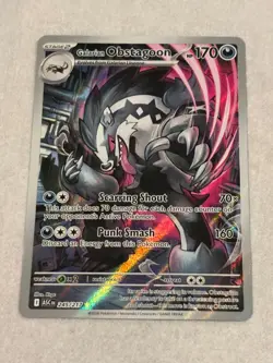 Pokemon TCG Galarian Obstagoon 245/ Holo Foil Full Art Rare NM pack to sleeve - Image 2