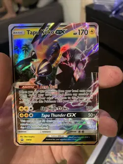 2017 Pokemon Sun & Moon Promo Tapu Koko GX Full Art NM SM50 TCG - Image 1