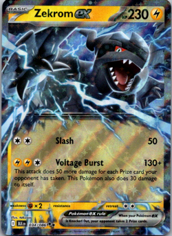 Pokemon TCG - Zekrom ex 034/086 Double Rare - S&V: Black Bolt - Near Mint - Image 1
