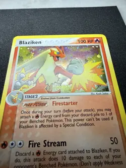 Blaziken 3/109 Ruby and Sapphire Holo Pokemon TCG Holo Rare LP - Image 3