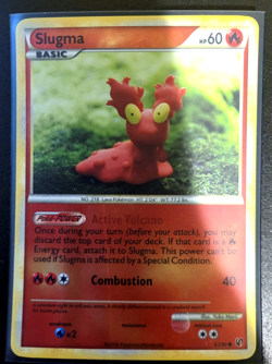 Pokemon TCG HGSS Undaunted Slugma Reverse Rare 67/90 LP/NM Condition - Image 1