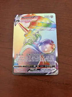 Pokemon Melmetal VMAX Secret Rare Full Art Holo Pokemon GO 080/078 330 HP - Image 1