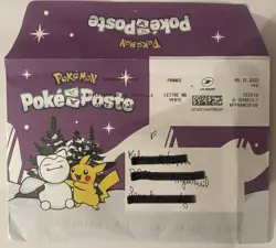 Enveloppe Pikachu Pokemon Ensemble Promo FR Poke Poste Post TCG Carte Card CCG - Image 1