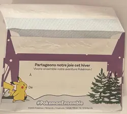 Enveloppe Pikachu Pokemon Ensemble Promo FR Poke Poste Post TCG Carte Card CCG - Image 2