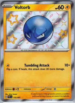 Voltorb 133/091 SV: Paldean Fates - Pokemon Card - NM - Image 1