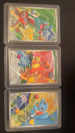Pokemon TCG Holo Card Lot Bulbasaur Charmander Squirtle 3 Cards English - Image 1