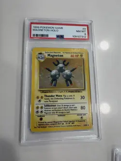 1999 Pokemon Magneton Base Set Holo Rare English PSA 8 Vintage Card - Image 1