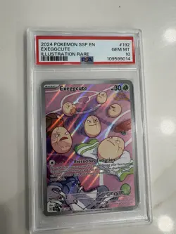 2024 Pokemon Exeggcute Illustration Rare Holo 192/191 Sv08 PSA 10 Card - Image 1