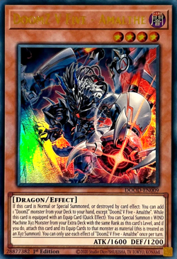 DoomZ V Five - Amalthe DOOD-EN009 Ultra Rare 1st Edition YuGiOh TCG Card - Image 1