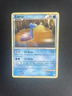 Pokemon TCG Lapras Heartgold Soulsilver 24/123 Regular Rare LP/NM - Image 1