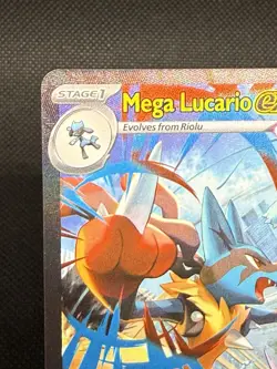 Mega Lucario EX 179/132 Me01: Mega Evolution Special Illustration Rare Pokemon - Image 3