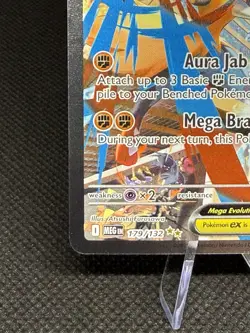 Mega Lucario EX 179/132 Me01: Mega Evolution Special Illustration Rare Pokemon - Image 4