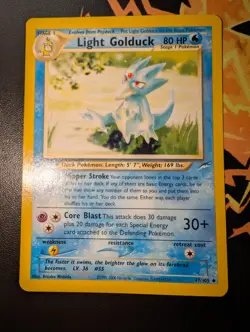 Pokemon TCG Light Golduck Neo Destiny Card 47/105 LP - Image 1