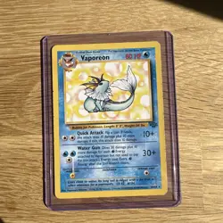 Pokemon Tcg Vaporeon 28/64 Jungle Non Holo Rare Card LP - Image 1