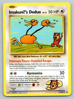 Pokemon TCG Imakuni's Doduo Secret Rare Card 112/108 XY Evolutions LP - Image 1