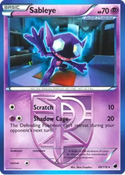 Sableye 49/116 B&W Plasma Freeze RARE PERFECT MINT! Pokemon - Image 1