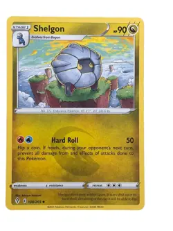New: 2021 Pokemon TCG Shelgon 108 Swsh07: Evolving Skies Regular Uncommon - Image 1