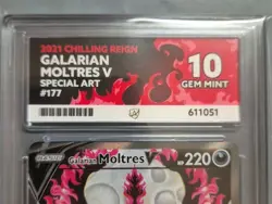Pokemon TCG Galarian Moltres V Sword Shield Chilling Reign 177 Pokemon Ace 10 - Image 2