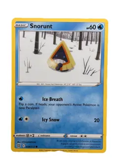New: 2022 Pokemon TCG Snorunt 034 Swsh09: Brilliant Stars Regular Common - Image 1