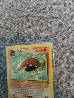 Pokemon TCG Kabuto Fossil Card 50/62 W Stamp Vintage WOTC - Image 2