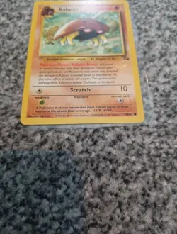 Pokemon TCG Kabuto Fossil Card 50/62 W Stamp Vintage WOTC - Image 3