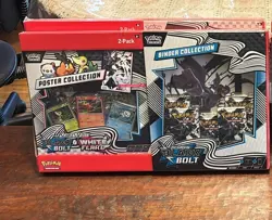Pokemon TCG Scarlet & Violet Black Bolt & White Flare Binder & Poster 2-Pack Box - Image 1