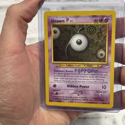 2002 Pokemon Neo Destiny Unown P Unlimited 58/105 Uncommon NM Near Mint Pokemon - Image 1