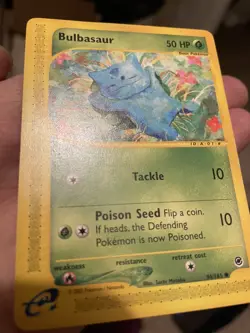 2002 Pokemon Expedition Base Set Bulbasaur 94/165 e-Reader Matoba LP Vintage 🔥 - Image 3