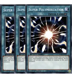 YuGiOh PLAYSET Super Polymerization x3 SGX3-ENA17 1st Edition Common - Image 1