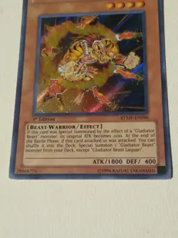Yugioh Gladiator Beast Laquari RYMP-EN096 Secret Rare 1st Ed Played - Image 3