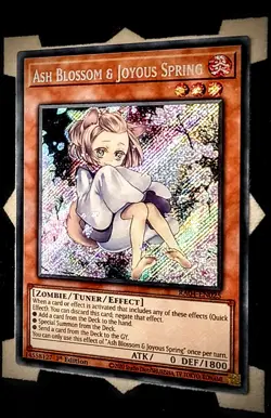 Ash Blossom and Joyous Spring RA04-EN025 Secret Rare 1st Edition Yugioh - Image 1