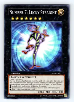 Yugioh Number 7: Lucky Straight SP14-EN027 Starfoil Rare - LP 💎 - Image 1