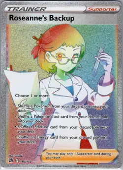 Roseanne's Backup (Secret) 180/172 SWSH09: Brilliant Stars - Pokemon Card - NM - Image 1