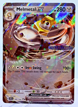 Pokemon Card Melmetal ex 105/142 Half Art Stellar Crown Rare STAMPED - Image 1