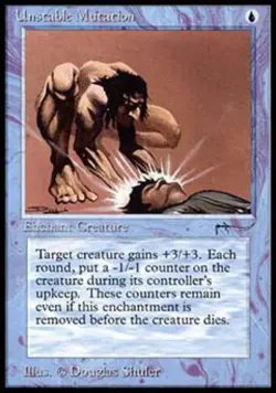 MTG English Unstable Mutation Light Play Normal Arabian Nights - Image 1