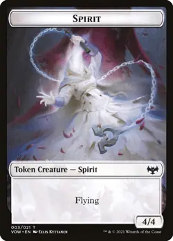 Blood (017) // Spirit (003) Foil Token Innistrad: Crimson Vow VOW MTG Magic - Image 2