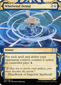 Whirlwind Denial Foil (023) Borderless Strixhaven Mystical Archive STA MTG Magic - Image 1