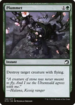 Plummet Foil (193) Innistrad: Midnight Hunt MID MTG Magic - Image 1