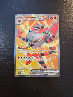 Incineroar ex 187/162 SV Temporal Forces Ultra Rare Pokemon NM - Image 1