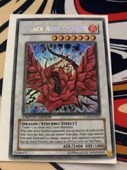 Yugioh Black Rose Dragon CT05-EN003 Limited Edition - Image 1