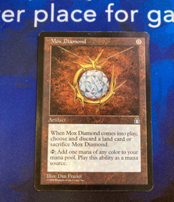 1x MTG Mox Diamond Stronghold Magic: The Gathering Moderate Play EDH - Image 1