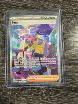 Pokemon Iono Paldean Fates Holo Card 237/091 Special Illustration Rare SV - Image 1